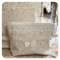 Image 2 of vintage Style french lace bucket tote bag and matching purse 