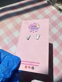 Image 2 of Silver bunny stud earrings 💖