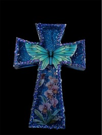 Image 3 of Med Sized Blinged up Crosses