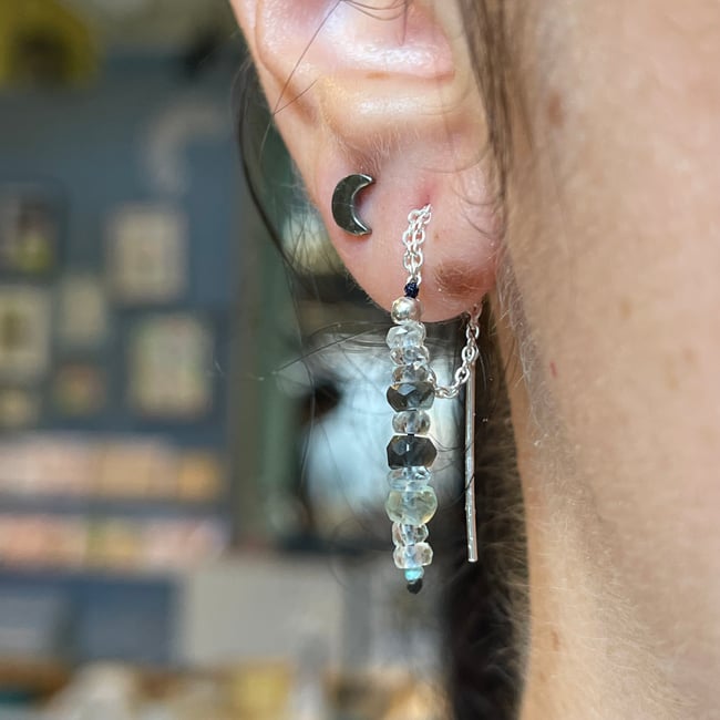 Thread Gemstone Earring