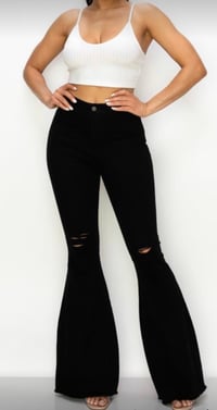 Image 2 of Denim High Rise Flare Jeans