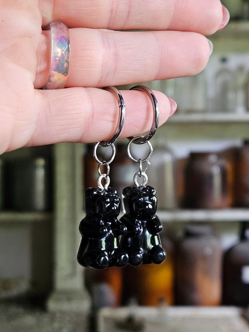 Image of Black Gummy Bears *SILVER AND GOLD OPTIONS*