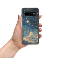 Image 4 of Celestial Night Sky Stars and Clouds Painting Clear Case for Samsung®