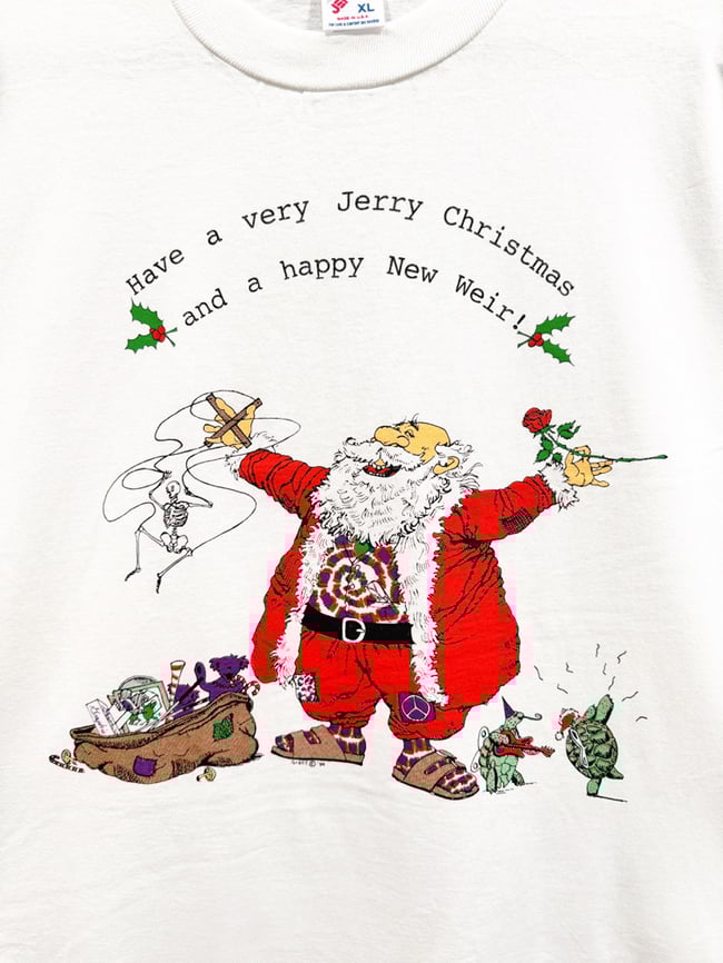 Never Worn! Grateful Dead 1989 ‘Jerry Santa’ Lot T-Shirt - Size XL