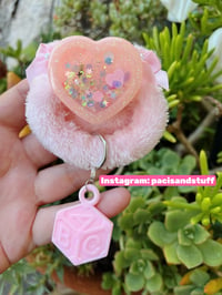 Fluffy Heart Shaker Pacifier