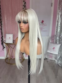 Image 4 of icy bangs dark roots (ready to ship) 