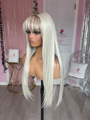 Image of icy bangs dark roots (ready to ship) 