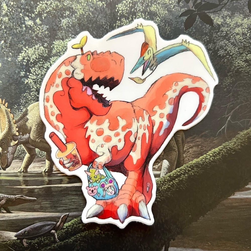 Image of Tea Rex Sticker
