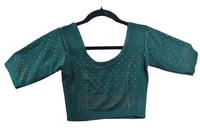Image 2 of Heena Green_Premium Quality Stonework Stretchable Blouse