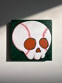 Image 2 of Skull baseball painting
