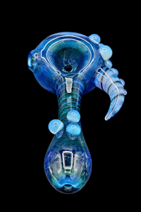 Image 2 of Blue Moon Pipe With Ghost Horn 