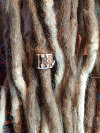 Image 1 of Textured Roe buck deer antler dreadlock bead