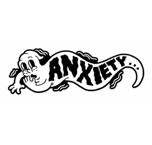 Image of Anxiety ghost bumper sticker