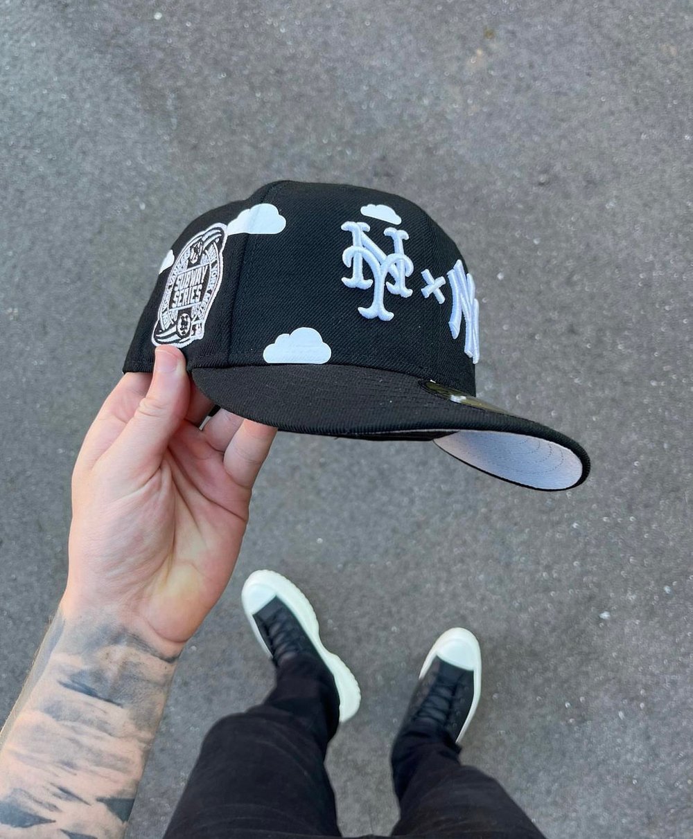 Image of PARTLY CLOUDY  METS x YANKEES SUBWAY SERIES CUSTOM FITTED CAP