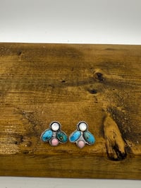 Image 2 of Pink Conch Stud Earrings