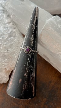 Image 1 of Amethyst flower ring 