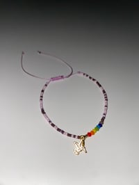 Image 1 of Purple w/bird bracelet 