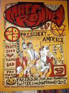 Image of MATT ROMNEY I AM THE UNICORNE POSTER (+2 XTRA SECRET STICKERS)