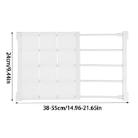 Image 5 of Adjustable Closet Storage Rack – 38–55cm Extendable Divider Shelf for Wardrobe, Cabinet, or Kitc
