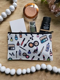 Image 1 of Makeup Pattern Canvas Bag