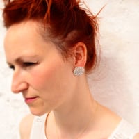 Image 4 of plate stud earrings