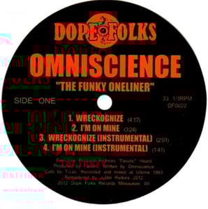 Image of OMNISCIENCE "THE FUNKY ONE LINER" EP ***SOLD OUT***