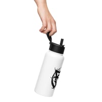 Image 1 of Stainless steel water bottle with a straw lid