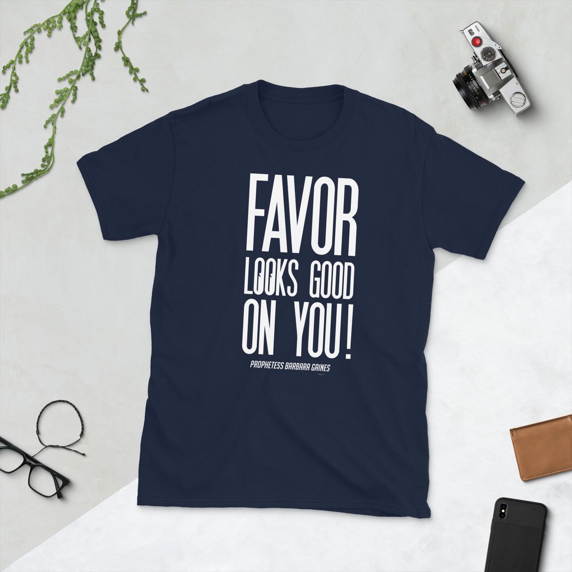 Image of (UNISEX) "Favor" by Prophetess Barbara Gaines (White Design) 