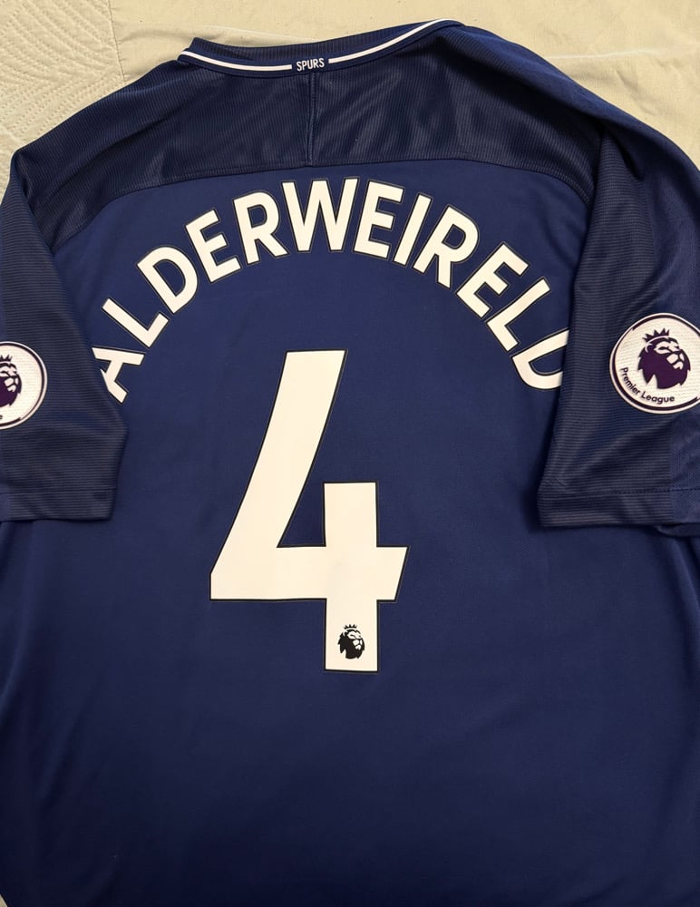 Image of Tottenham Hotspur “ALDERWEIRELD 4” 2017/18 Away Shirt + PL patches (XL)