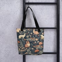 Image 1 of Woodland Creatures Boho Cottagecore Nature Inspired Cute Tote bag