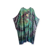 Image 1 of L Woven Long Kimono in Soft Spiral Ice Dye