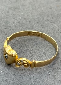 Image 4 of Antique Edwardian 18ct Diamond Heart