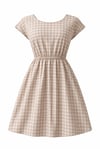Tan Grid T Dress sizes 8-20 with free postage 