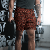 Image 3 of Blood Trail Camo Unisex Athletic Shorts