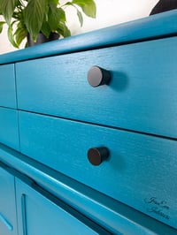 Image 4 of Mid Century Modern Retro MCM Vintage NATHAN SQUARES SIDEBOARD on hairpin legs.