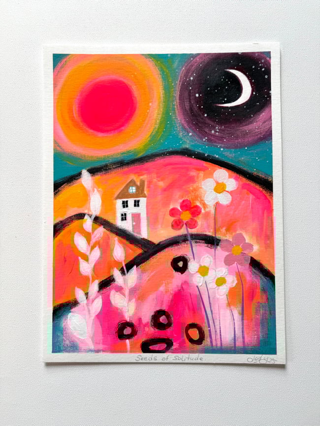 Seeds of Solitude. Original paper painting