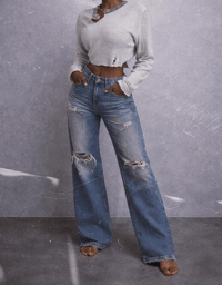 Image 1 of R Star studded denim