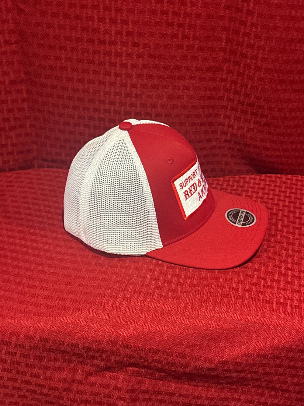 Flex Fit - Sticker Hat- Red & White
