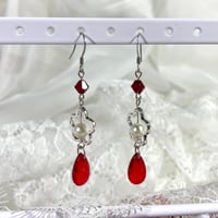 Image 3 of Red Dangly Earrings