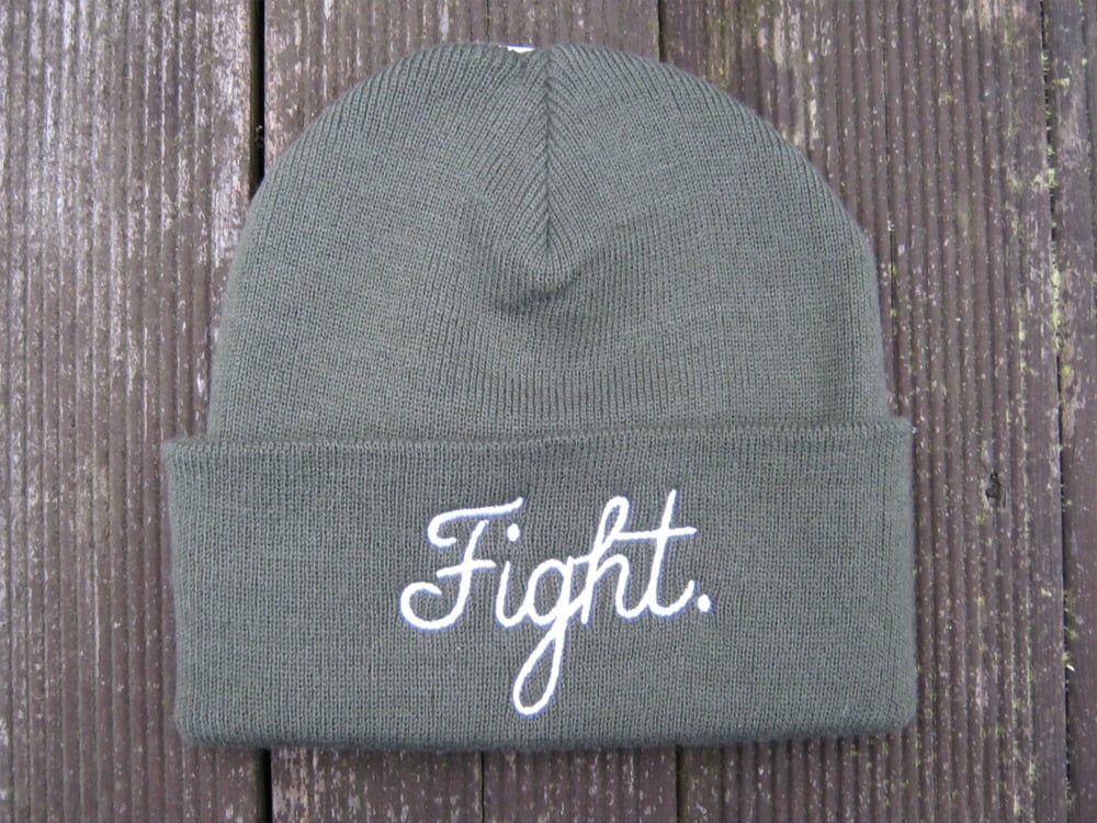 Image of Fight. Beanie - Olive