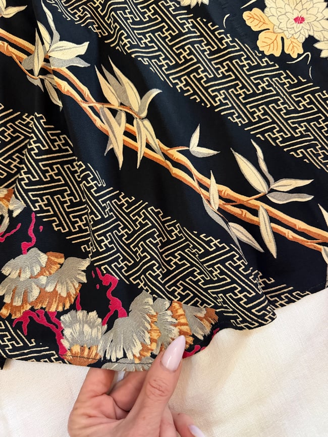 70s bamboo ahoulder tie dress 
