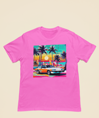 Image 2 of SUNSET DRIVES OCEAN FRONT T-SHIRT