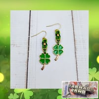 Image 1 of Gold Lucky Clover Earrings