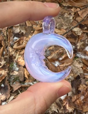 Image of Lucid Moon Face Pendant Necklace