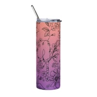 Image 2 of Feeling IDGAF-ish Floral pattern Stainless Steel Tumbler     