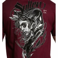 Image 1 of Akingtattoo Sullen T Shirt Burgundy 