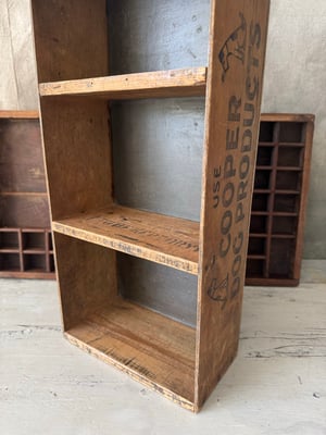 Image of Vintage wooden advertising shelves
