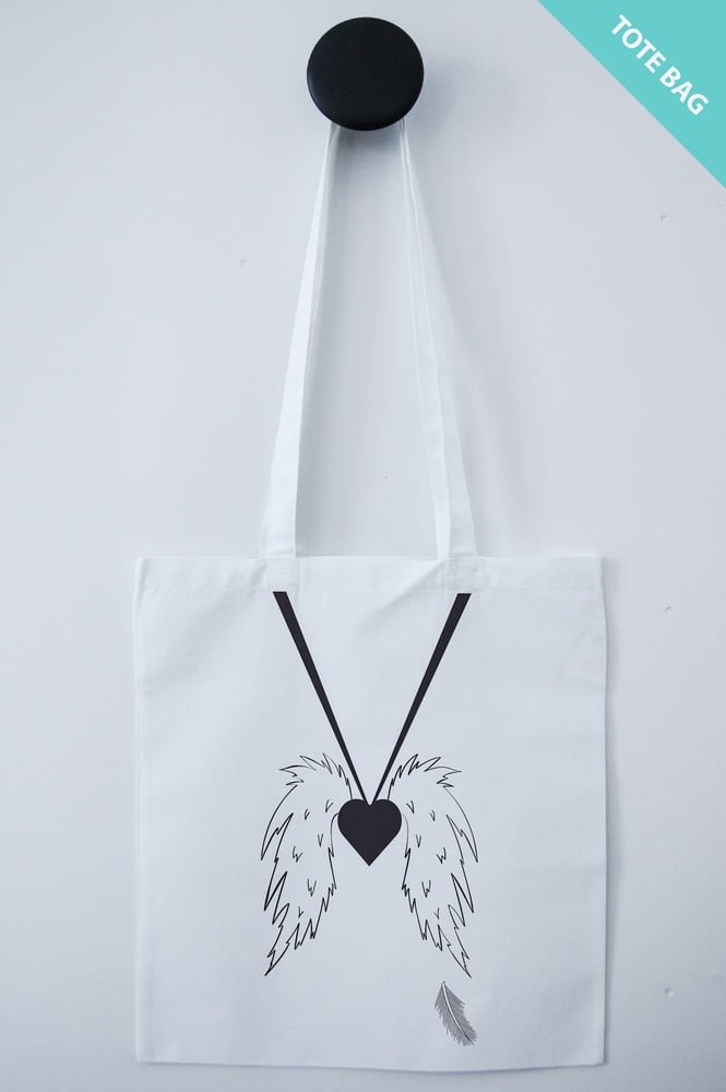 Image of Heart necklace TOTE BAG