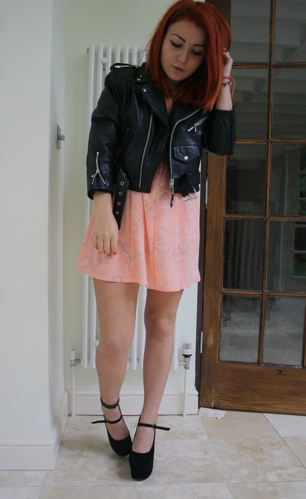 Image of Vintage Genuine Leather Spiked Biker Jacket