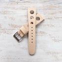 Natural Pigskin Strap In Rally Style - Stitchless